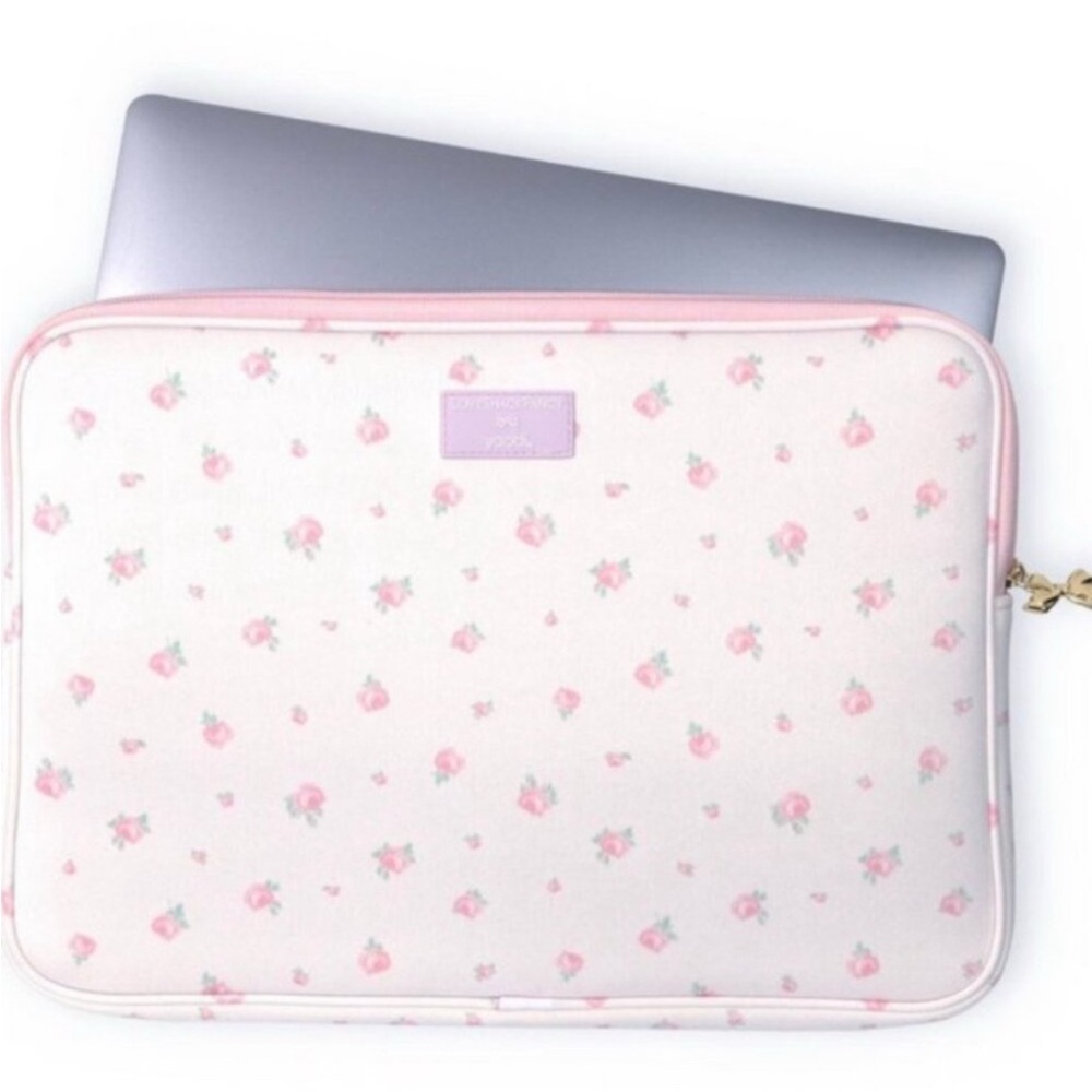 LoveShackFancy Pink Floral Laptop & Tablet Sleeve